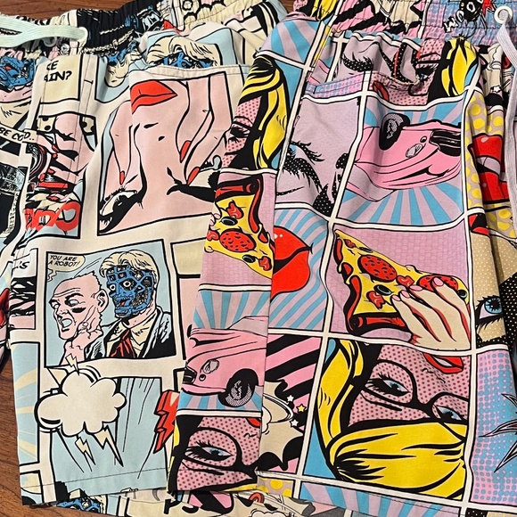 Oh snap by drill polyester comic strip shorts - Picture 1 of 3